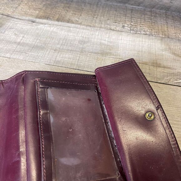 LeBaron Leather Bifold Wallet Venice Calf ID Maroon - Picture 9 of 11